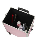 ZUN 4 in 1 Makeup Cosmetic Train Case Professional Makeup Case Rolling Train Case on Wheels Diamond 45322199