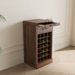 ZUN brown walnut color modular 24 wine bar cabinet Buffet Cabinet W1778133401