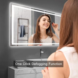 ZUN LED Bathroom Mirror 72x36 Inch with lights, anti-Fog & Dimming Led Bathroom Vanity Mirror W134070942