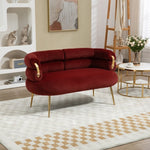 ZUN COOLMORE Accent Chair ,leisure chair with Golden feet W395116811