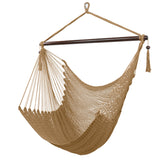 ZUN Caribbean Large Hammock Chair Swing Seat Hanging Chair with Tassels Coffee 69062563