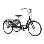 ZUN 26'' European Adults 3 Wheel W/Installation Tools with Low Step-Through, Large Basket, W1019123649