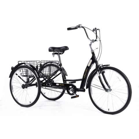 ZUN 26" European Adults 3 Wheel W/Installation Tools with Low Step-Through, Large Basket, W1511114562