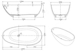 ZUN Artificial stone bathtub W1513110551