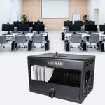 ZUN 16 Bay Charging Cabinet for Laptop,Chromebook, Locking Charging Station-BLACK W110272272