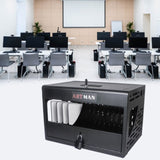 ZUN 16 Bay Charging Cabinet for Laptop,Chromebook, Locking Charging Station-BLACK W110272272
