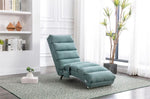 ZUN COOLMORE Linen Chaise Lounge Indoor Chair, Modern Long Lounger for Office or Living Room W39539623