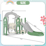 ZUN Toddler Slide and Swing Set 5 in 1, Kids Playground Climber Slide Playset with Telescope, PP321359AAF