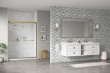 ZUN 60 x 36Inch LED Mirror Bathroom Vanity Mirror with Back Light, Wall Mount Anti-Fog Memory Large W1272103520