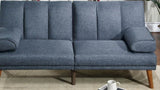 ZUN Navy Polyfiber 1pc Adjustable Sofa Living Room Furniture Solid wood Legs Plush Couch HS00F8517-ID-AHD