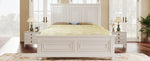 ZUN Traditional Town and Country Style Pinewood Vintage Full Bed, White WF316937AAK