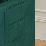 ZUN Sofa Pull Out Bed Included Two Pillows 54" Green Velvet Sofa for Small Spaces W1278125092