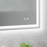ZUN 48×24 inch LED-Lit bathroom mirror, wall mounted anti-fog memory Adjustable Brightness front and W1820120101