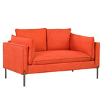 ZUN 56" Modern Style Sofa Linen Fabric Loveseat Small Love Seats Couch for Small Spaces,Living WF292373AAG