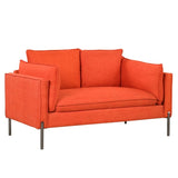 ZUN 56" Modern Style Sofa Linen Fabric Loveseat Small Love Seats Couch for Small Spaces,Living WF292373AAG