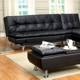 ZUN Futon Sofa, Black B090114107
