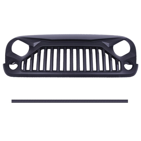ZUN ABS Plastic Car Front Bumper Grille for 2007-2018 Jeep Wrangler JK ABS Plastic Coating with Rivet 03112395