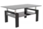ZUN Tempered Black Glass Coffee Table, 2-Layers Tea Table W171891785