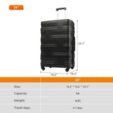ZUN Merax with TSA Lock Spinner Wheels Hardside Expandable Travel Suitcase Carry on PP303956AAB