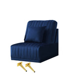 ZUN Blue armless single sofa, not sold separately, needs to be combined with other parts or multiple W71443056