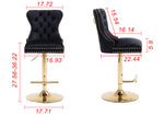 ZUN set of 2 Swivel Bar Stools Chair Set of 2 Modern Adjustable Counter Height Bar Stools, Velvet 74014530