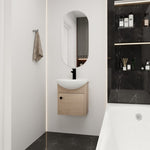 ZUN Small Size 18 Inch Bathroom Vanity With Ceramic Sink,Wall Mounting Design-G-BVB02318PLO W99959248