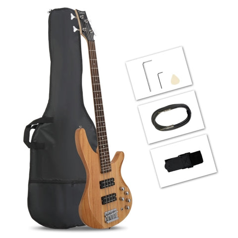 ZUN 44 Inch GIB 5 String H-H Pickup Laurel Wood Fingerboard Electric Bass 24572750