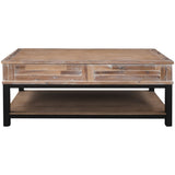 ZUN U-style Lift Top Coffee Table with Inner Storage Space and Shelf WF298652AAN