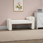 ZUN COOLMORE Modern Ottoman Bench, Bed stool made of loop gauze, End Bed Bench, Footrest for Bedroom, W395121404