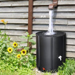 ZUN 50 Gallon Folding Rain Barrel Water Collector Black 46386825