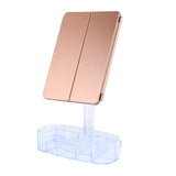 ZUN Tri-Fold Vanity Makeup Mirror 20 LED Lighted 10X Magnifying Folding Cosmetic 48302954