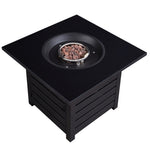 ZUN 23.8'' H x 31.75'' W Outdoor Fire Pit With Table Top , 40000 BTU, for Deck Garden Backyard W105957833