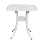 ZUN Outdoorr Cast Aluminum Square Table, End Table Side Table for Paio Backyard Pool, Cast Aluminum 53658933