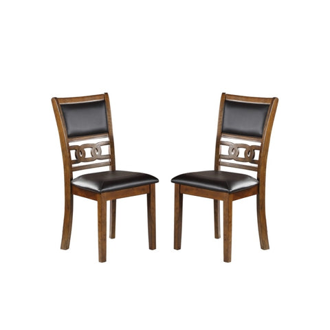 ZUN Set of 2 Upholstered Dining Chair in Walnut Finish SR011813