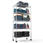 ZUN 2 Pack 5 Tier Shelf Wire Shelving Unit, NSF Heavy Duty Wire Shelf Metal Large Storage Shelves Height W1550123515