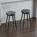 ZUN counter swing stool velvet Gray color, barstools Set of 2 W1805111859