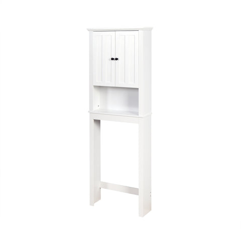 ZUN Bathroom Wooden Storage Cabinet Over-The-Toilet Space Saver with a Adjustable Shelf 23.62x7.72x67.32 W40935619