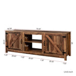 ZUN Farmhouse TV Stand, Wood Entertainment Center Media Console with Storage W33154189