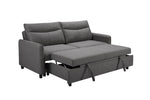 ZUN 3 in 1 Convertible Sleeper Sofa Bed, Modern Fabricseat Futon Sofa Couch w/Pullout Bed, Small W141765014