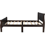 ZUN Queen Size Wood Platform Bed with Headboard and Wooden Slat Support WF289142AAP