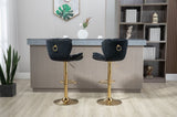 ZUN COOLMORE Bar Stools with Back and Footrest Counter Height Dining Chairs 2PC/SET W39557445