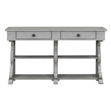 ZUN TREXM Retro Console Table/Sideboard with Ample Storage, Open Shelves and Drawers for Entrance, WF310953AAE