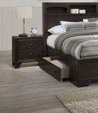 ZUN Modern Bedroom Nightstand Brown Color Drawers Bed Side Table Rubberwood HSESF00F4861
