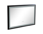 ZUN 42 in. W x24 in. H Oversized Rectangular Black Framed LED Mirror Anti-Fog Dimmable Wall Mount W1272106147