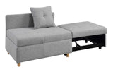 ZUN Single Sofa Bed with Pullout Sleeper, Convertible Folding Futon Chair, Lounge Chair Set with 2pcs W1998121141
