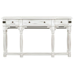 ZUN TREXM Mediterranean Retro-Style 60" Console Table with Storage Drawers and Bottom Shelf for WF303493AAK