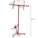 ZUN Drywall Panel hoist Drywall Lift Rolling Panel Hoist Jack Lifter 16ft Red Color W465137159