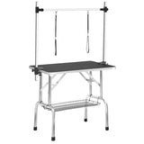 ZUN Professional Dog Pet Grooming Table Large Adjustable Heavy Duty Portable w/Arm & Noose & Mesh Tray W20608921