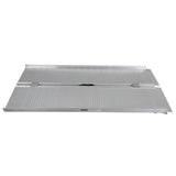 ZUN 5ft Two-section Wheelchair Ramps Silver 85085481