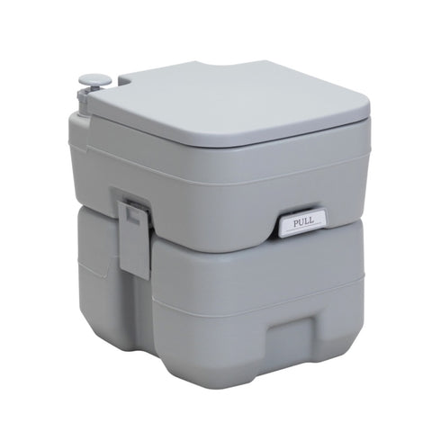 ZUN Portable Toilet With 5.3 Gallon Waste Tank and Carry Bag, Porta Potty for RV Boat Camping, Gray W2181P148123